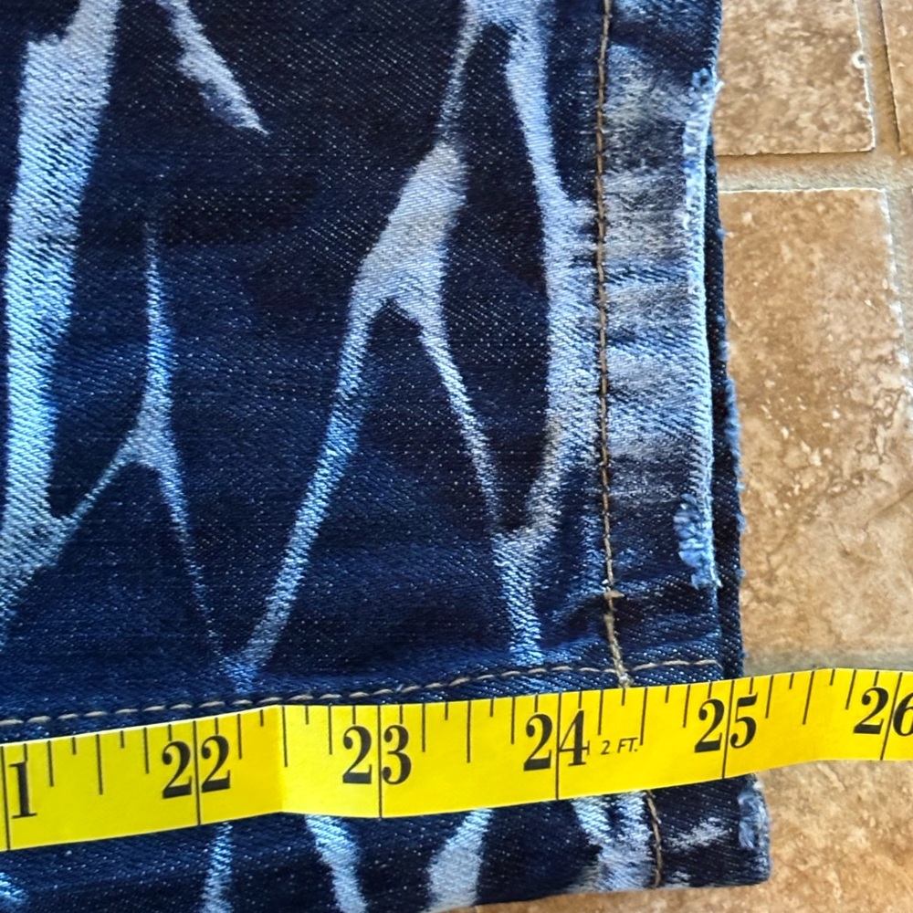Arketype Mens Blue and White Patterned Skinny Jeans - Picture 8 of 10